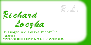 richard loczka business card